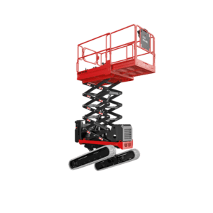 nacelle ciseaux 8m diesel chenilles, plateforme élévatrice chenilles diesel, mini nacelle chantier Kubota, ciseaux autonivelant 8m, nacelle compacte pente, nacelle 250 kg 2 opérateurs, ciseaux diesel Kubota Z482, nacelle chenilles terrain incliné