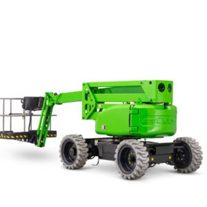 Nacelle 15m électrique HR15E, zéro émission, autonomie prolongée, sécurité renforcée avec SiOPS®, idéale pour sites sensibles et environnement exigeant.