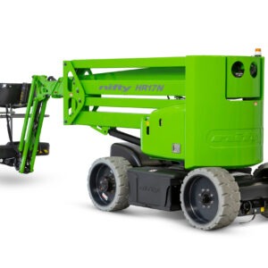 Nacelle 17m étroite HR17N, électrique ou hybride, compacte, sécurisée avec SiOPS®, idéale pour accès restreints, portée 9,7 m et zéro émission.