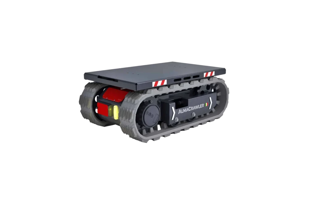 ML 1.5 FX RENDER 1 - Nacelexpert - Achat Nacelle élévatrice Hybride et nacelle tractable - Découvrez nos gammes de produits d'élévation et de manutention. Grâce à notre réseau national de techniciens et d'ateliers répartis sur toute la France Multi Loader 1.5 FX – Transporteur sur chenilles 1.5t électrique Almacrawler, capacité 1500 kg, compact et maniable, idéal pour la manutention sur terrains difficiles.